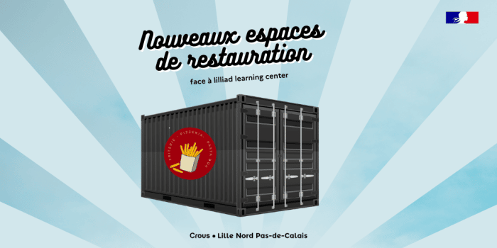 Deux nouveaux espaces de restauration sur la cité scientifique : street food et friterie 1 Twitter container