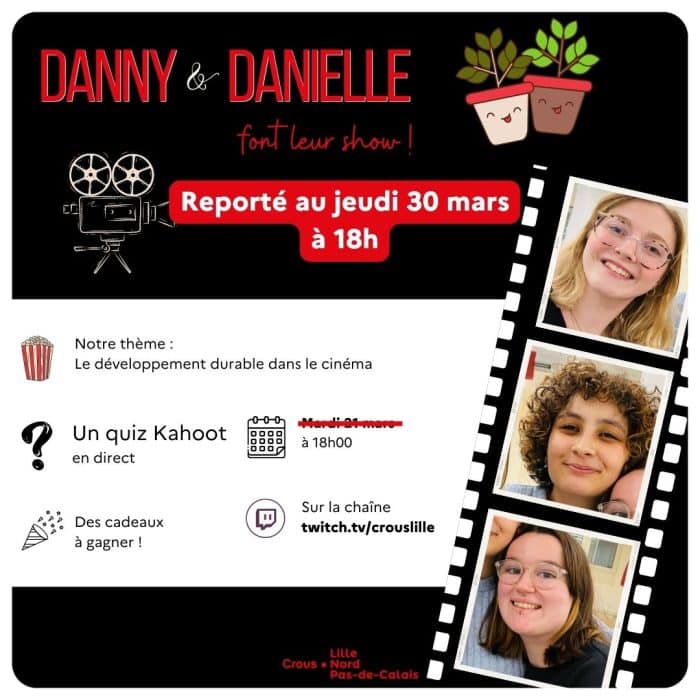 Danny et Danielle font leur show : le développement durable dans le cinéma 1 Insta DD kahoot mars 2023