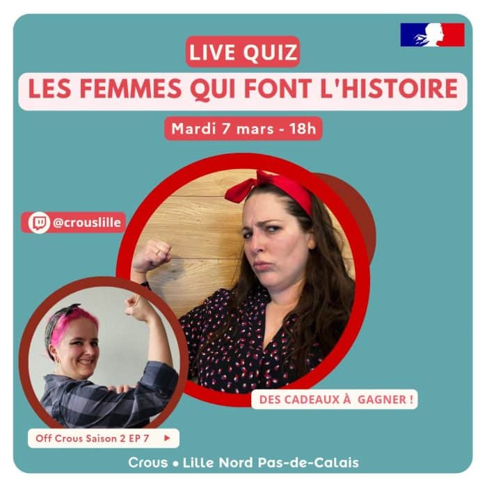 Off Crous Saison 2 Episode 7 : Les femmes qui font l'Histoire 1 Kahoot Insa 7 mars 2023