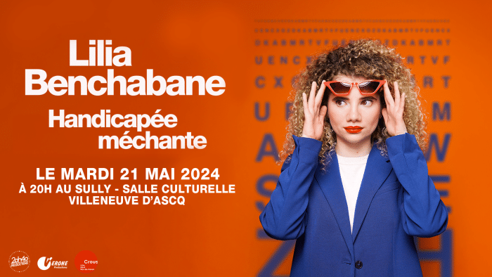 "Handicapée Méchante" par Lilia Benchabane - Journée de sensibilisation au Handicap 1 Lilia Benchabane Banner event FB CROUS