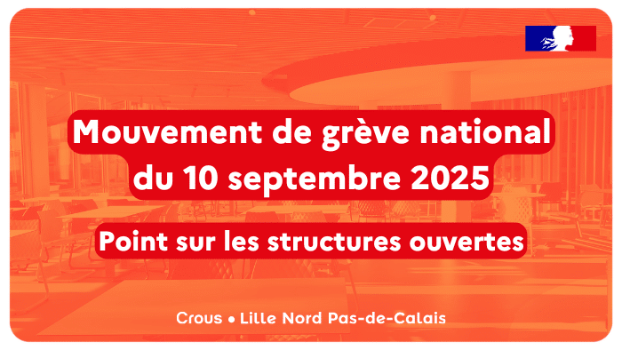 En raison d'un mouvement de grève national, certaines structures de restauration seront fermées ce mercredi 10 septembre.
