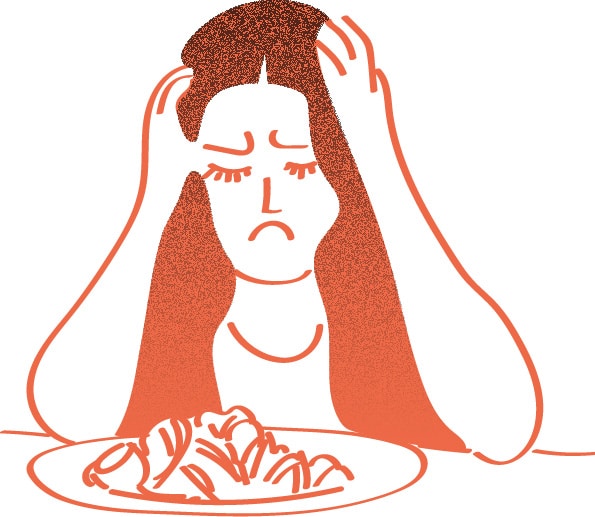 illustration perte ou hausse anormale d'appétit
